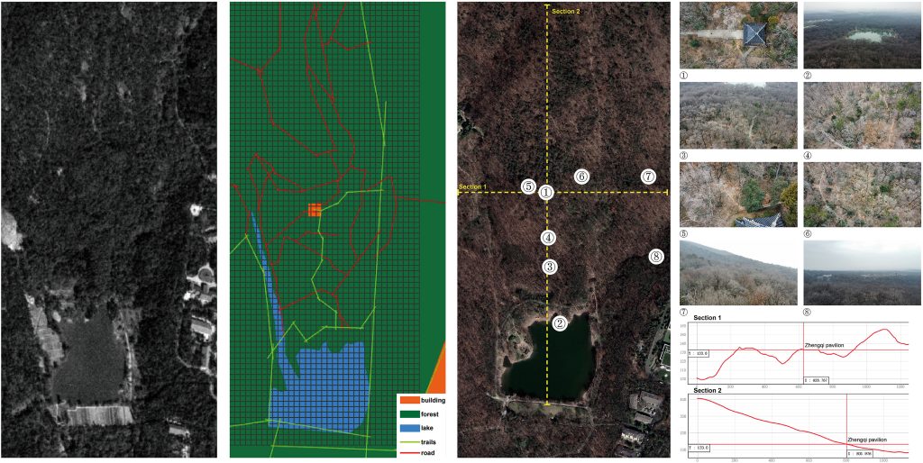 The interactive process of cultural landscape: Taking the trails around Zhengqi Pavilion as an example